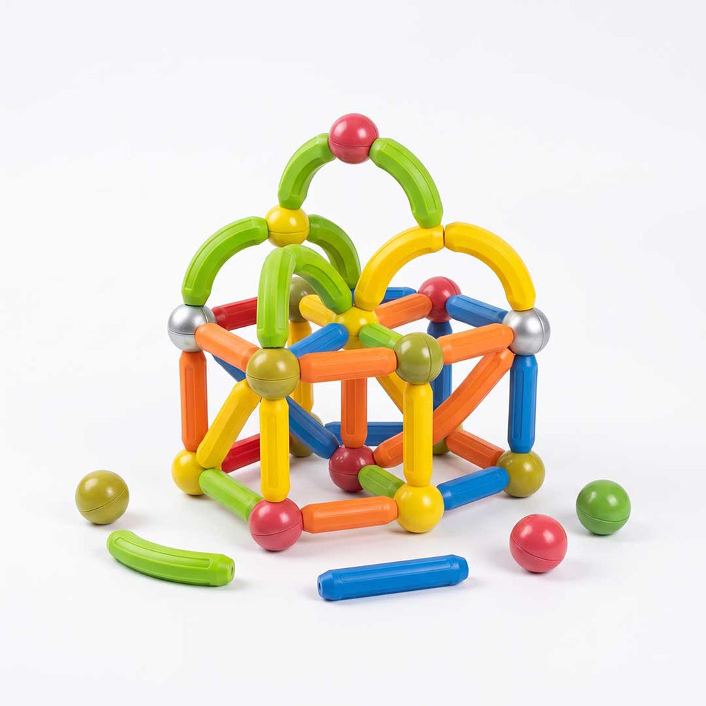 25-Piece Magnetic Building Sticks & Balls Toy Set – Montessori STEM Educational Construction Kit