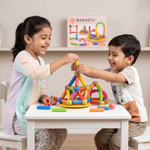 25-Piece Magnetic Building Sticks & Balls Toy Set – Montessori STEM Educational Construction Kit