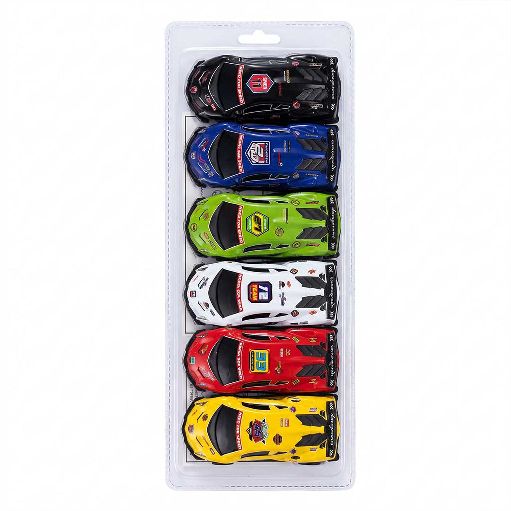6-Piece Miniature Sports Racing Supercars Set – Pocket-Sized Speed Racers for Kids