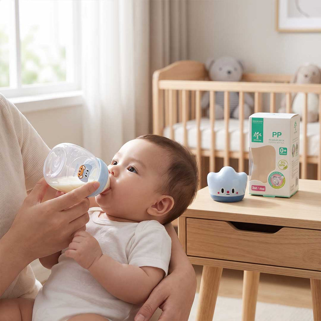 Minitree Anti-Colic Newborn Baby Feeding Bottle (80ml / 3oz) – Sky Blue