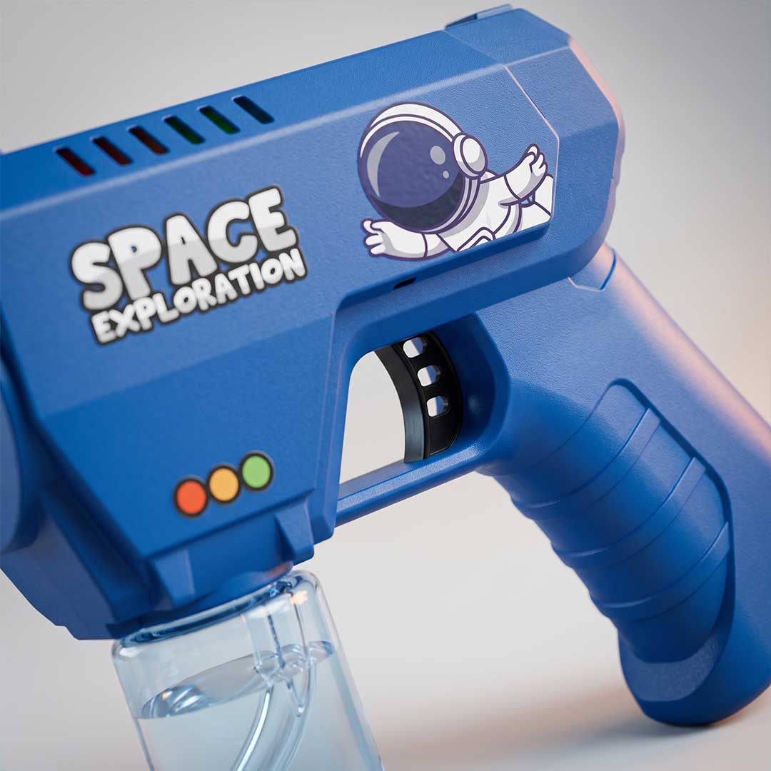 Space Astronaut Automatic Bubble Gun Toy – 360° Leak-Proof Electric Bubble Machine for Kids