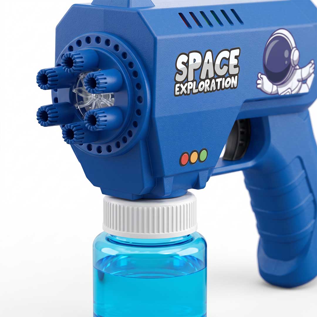 Space Astronaut Automatic Bubble Gun Toy – 360° Leak-Proof Electric Bubble Machine for Kids